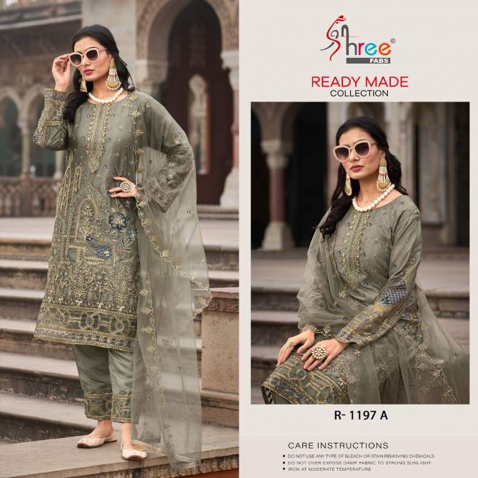 R 1197 By Shree Organza Embroidery Pakistani Suits Wholesale Price In Surat 